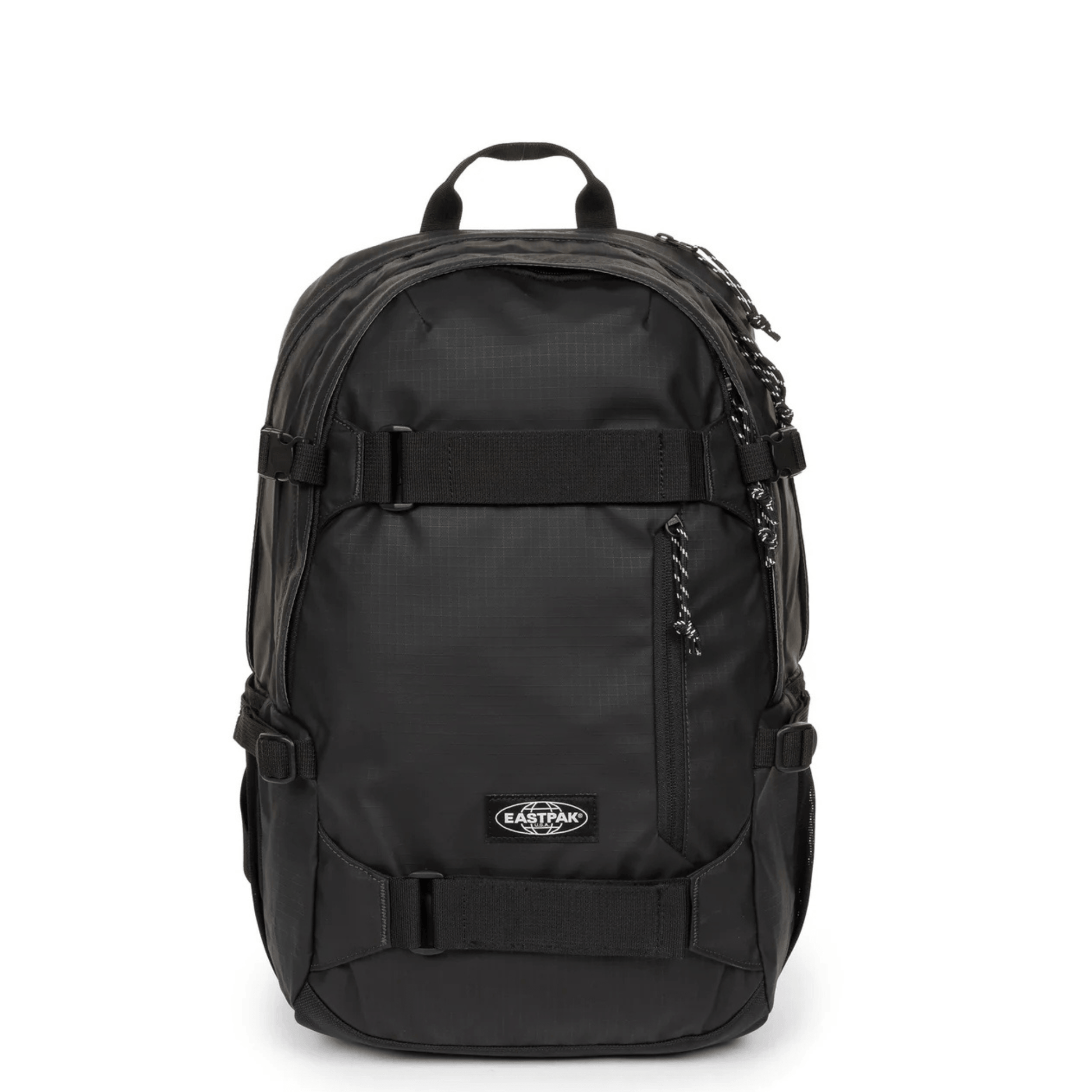 Sac à dos Eastpak Getter Pro Rip Black Coat 23 litres résistant à l'eau vu de face.