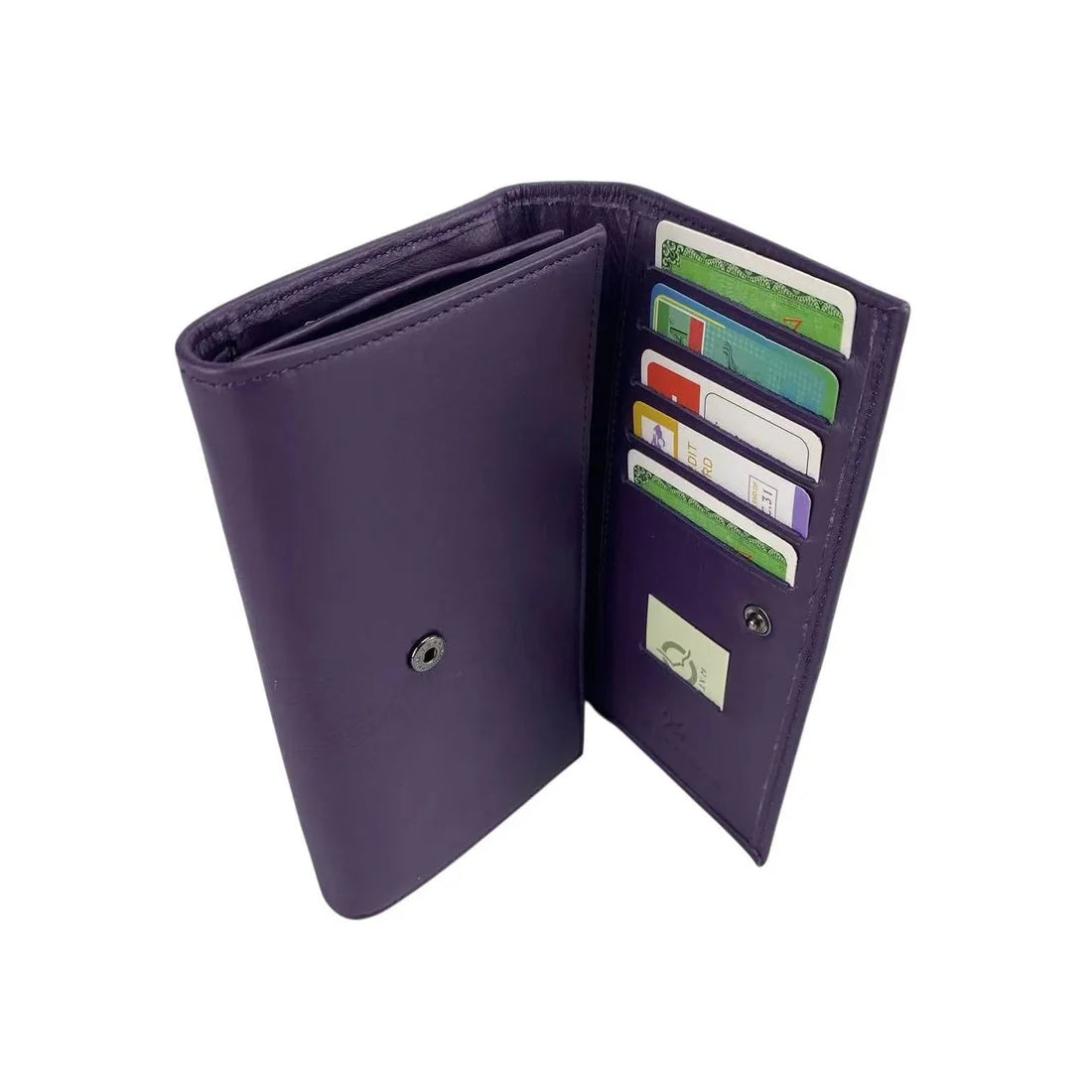 Portefeuille tout-en-un cuir véritable violet Elephant D'Or – Multi-cartes & RFID
