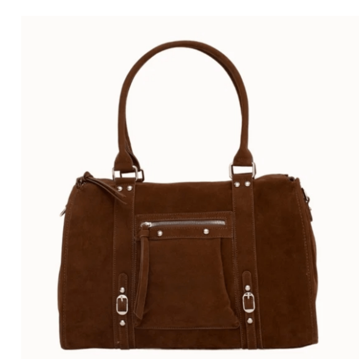Sac à main Flora & Co Forma F759 camel en matière effet suédine