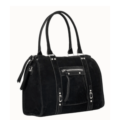 Sac Flora & Co Forma F759 noir vu de trois quarts avec poche avant zippée