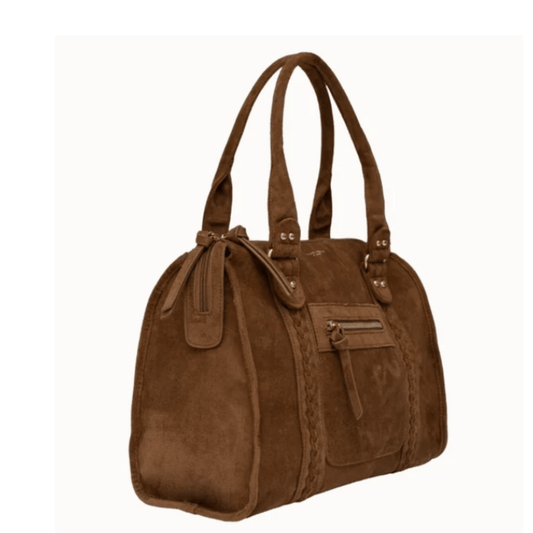 Sac Flora & Co Alva camel vue de trois quarts