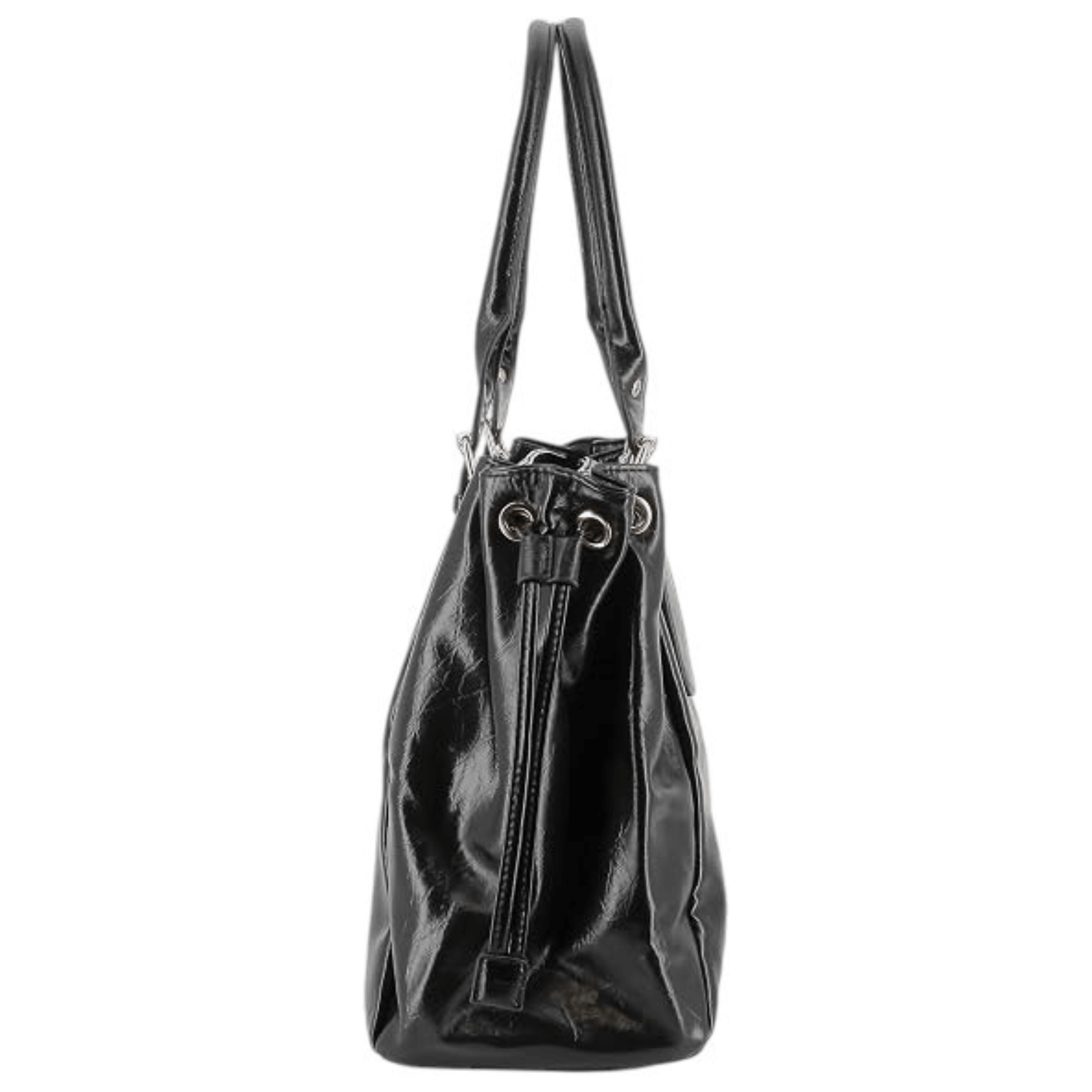Sac cabas FLORA & CO Antonio 7578 noir vue de profil