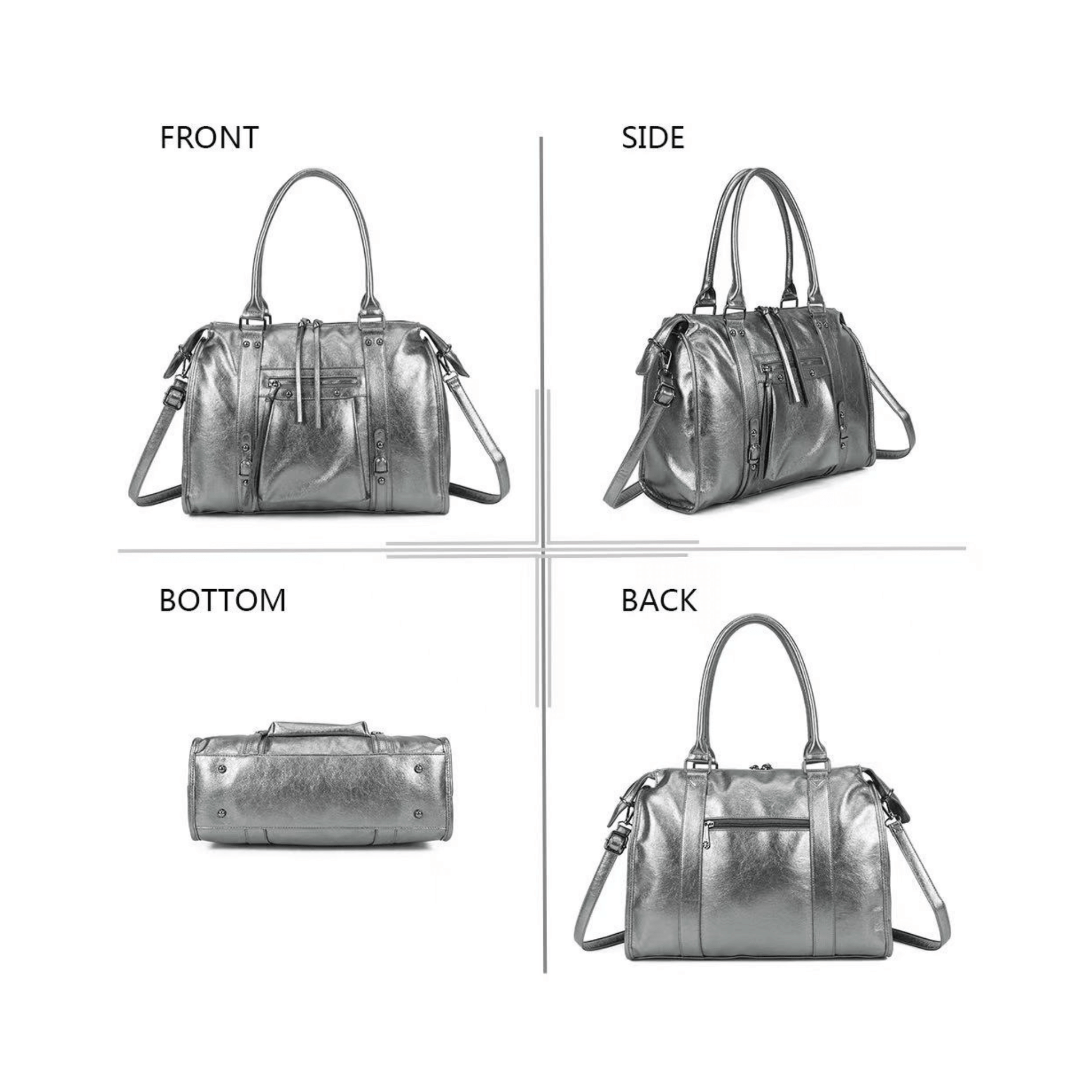 Sac porté épaule Gallantry Skyla argenté vues détaillées du sac