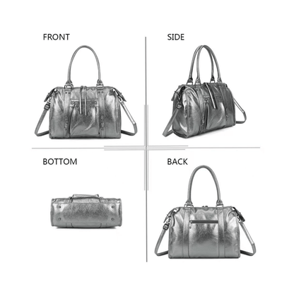 Sac porté épaule Gallantry Skyla argenté vues détaillées du sac
