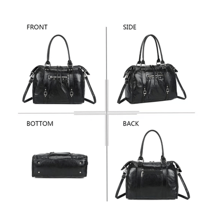 Sac porté épaule Gallantry Skyla noir brillant vues multiples