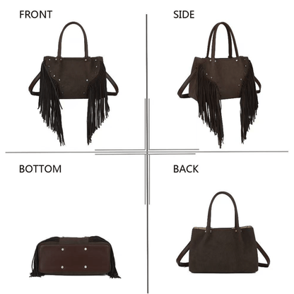 Sac Gallantry Wilda café – vues de face, profil, dos et dessous