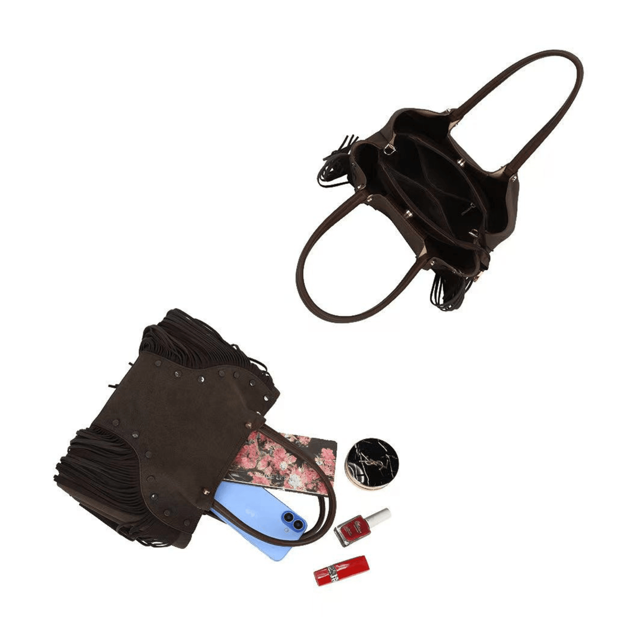 Intérieur du sac à main Gallantry Wilda café avec poches et compartiments