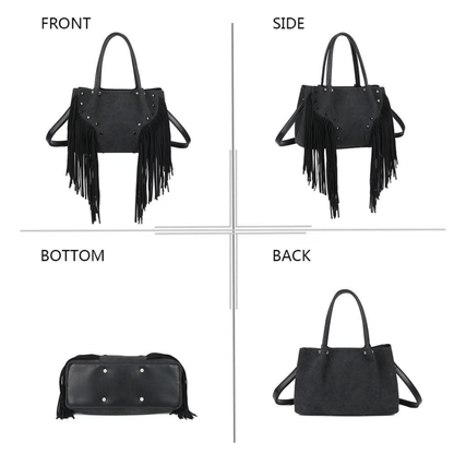 Sac Gallantry Wilda noir – vues de face, profil, dos et dessous