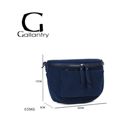 Sac Bandoulière Gallantry en Velours Côtelé