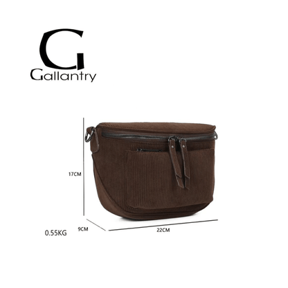 Sac Bandoulière Gallantry en Velours Côtelé