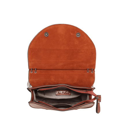 Intérieur du sac bandoulière Inès Delaure camel