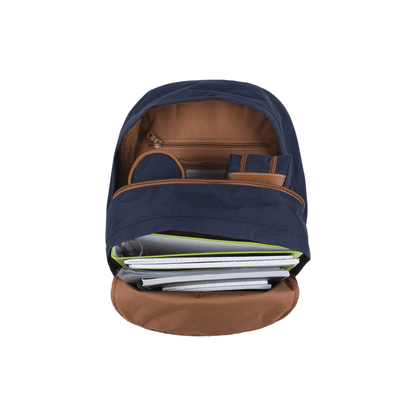 Intérieur du sac à dos Tann's Camille avec deux compartiments compatibles cahiers 24 × 32 cm