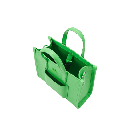 Intérieur du sac Lacoste CHANTACO CLASSICS vert en cuir texturé