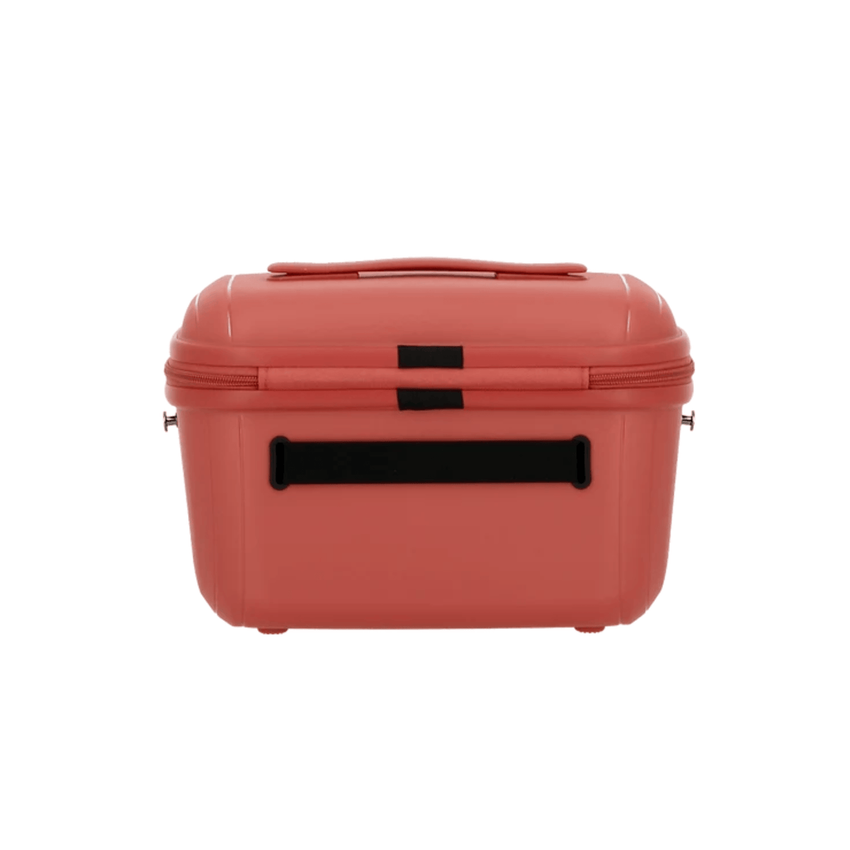 JUMP Enaïs vanity rigide rouille vue arrière avec bande de fixation pour poignée télescopique de valise