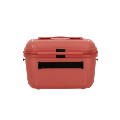 JUMP Enaïs vanity rigide rouille vue arrière avec bande de fixation pour poignée télescopique de valise