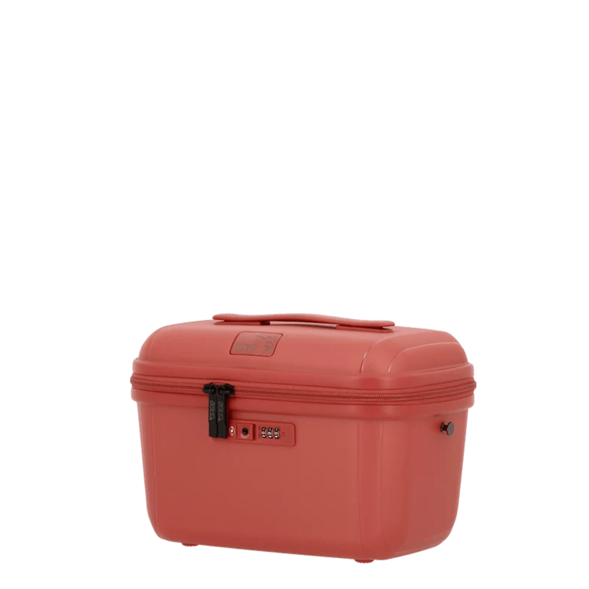 JUMP Enaïs vanity rigide rouille 12 litres vue trois quarts avec poignée et serrure TSA