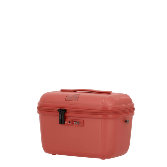 JUMP Enaïs vanity rigide rouille 12 litres vue trois quarts avec poignée et serrure TSA