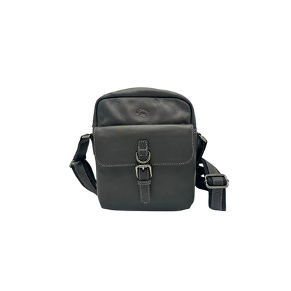 Sacoche homme cuir véritable noir Katana – Bandoulière réglable