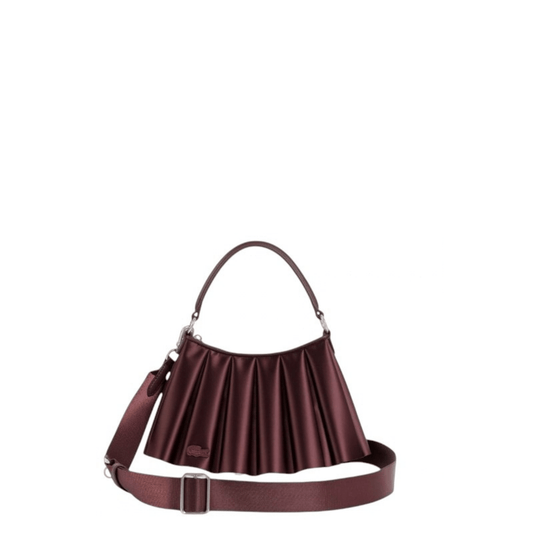 Sac Lacoste Lenglen S Oxalis satiné plissé avec bandoulière