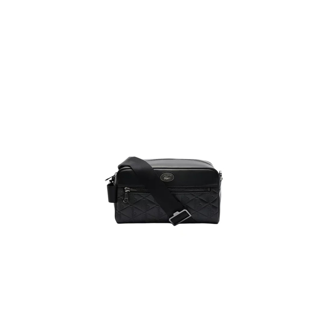 Sac bandoulière Lacoste NH4398MR noir monogramme embossé