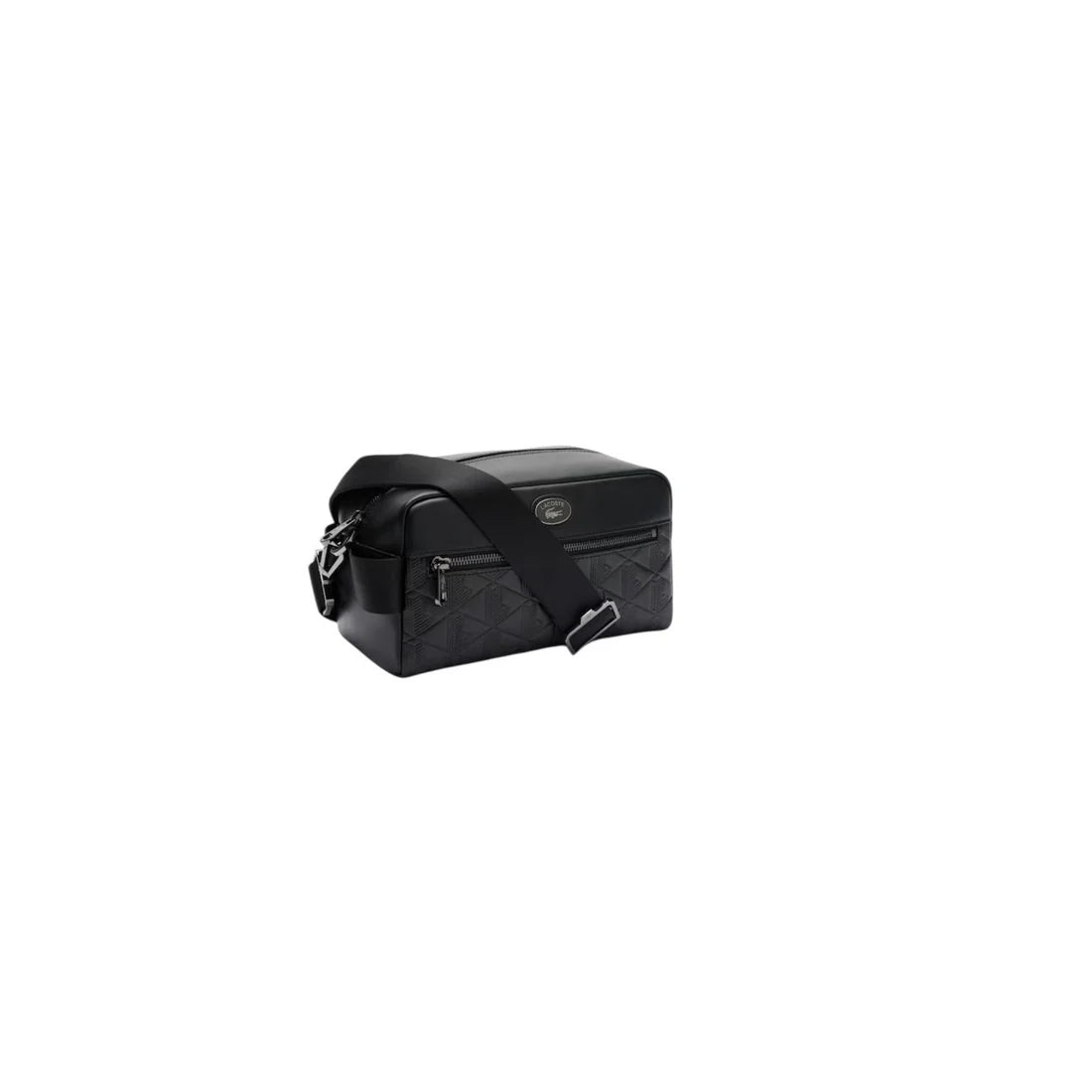 Sac bandoulière Lacoste NH4398MR noir monogramme embossé