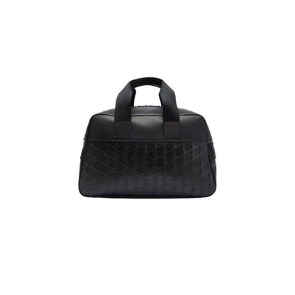 Sac de voyage Lacoste NU4658MR noir duffle bag homme bandoulière embossé 42 cm