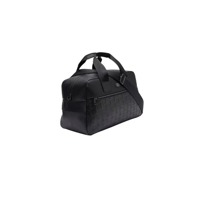 Sac de voyage Lacoste NU4658MR noir duffle bag homme bandoulière embossé 42 cm