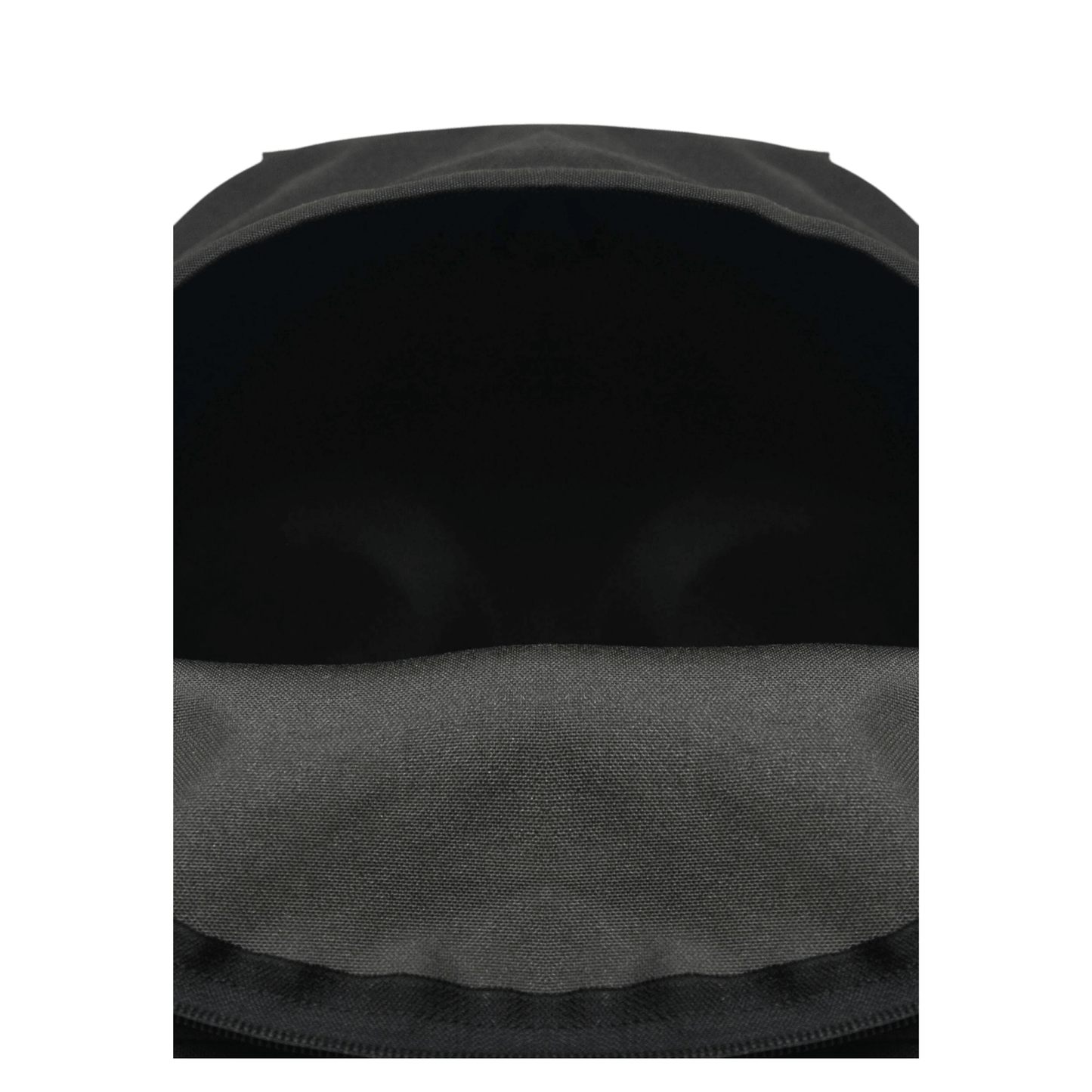 Intérieur du compartiment principal du sac à dos Lacoste Croc Sport noir.