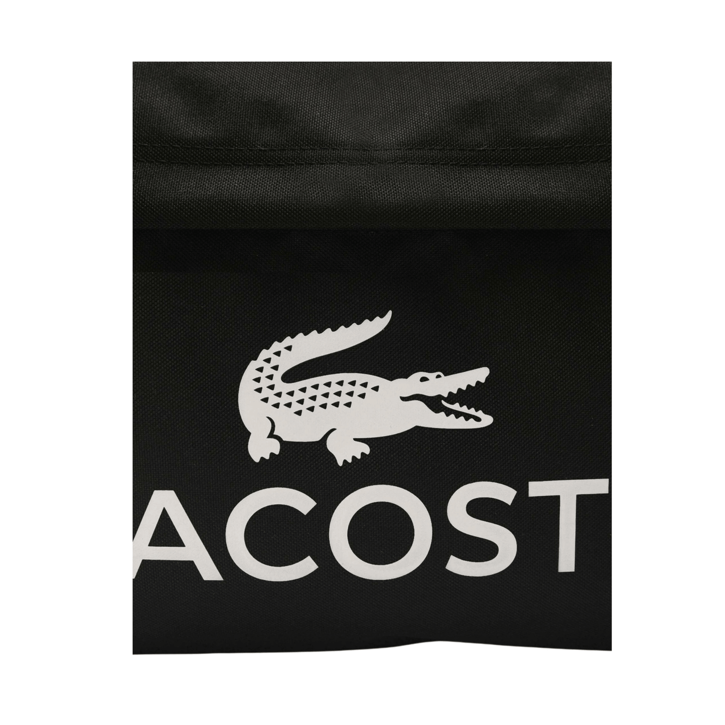 Détail du logo crocodile Lacoste sur la poche avant.