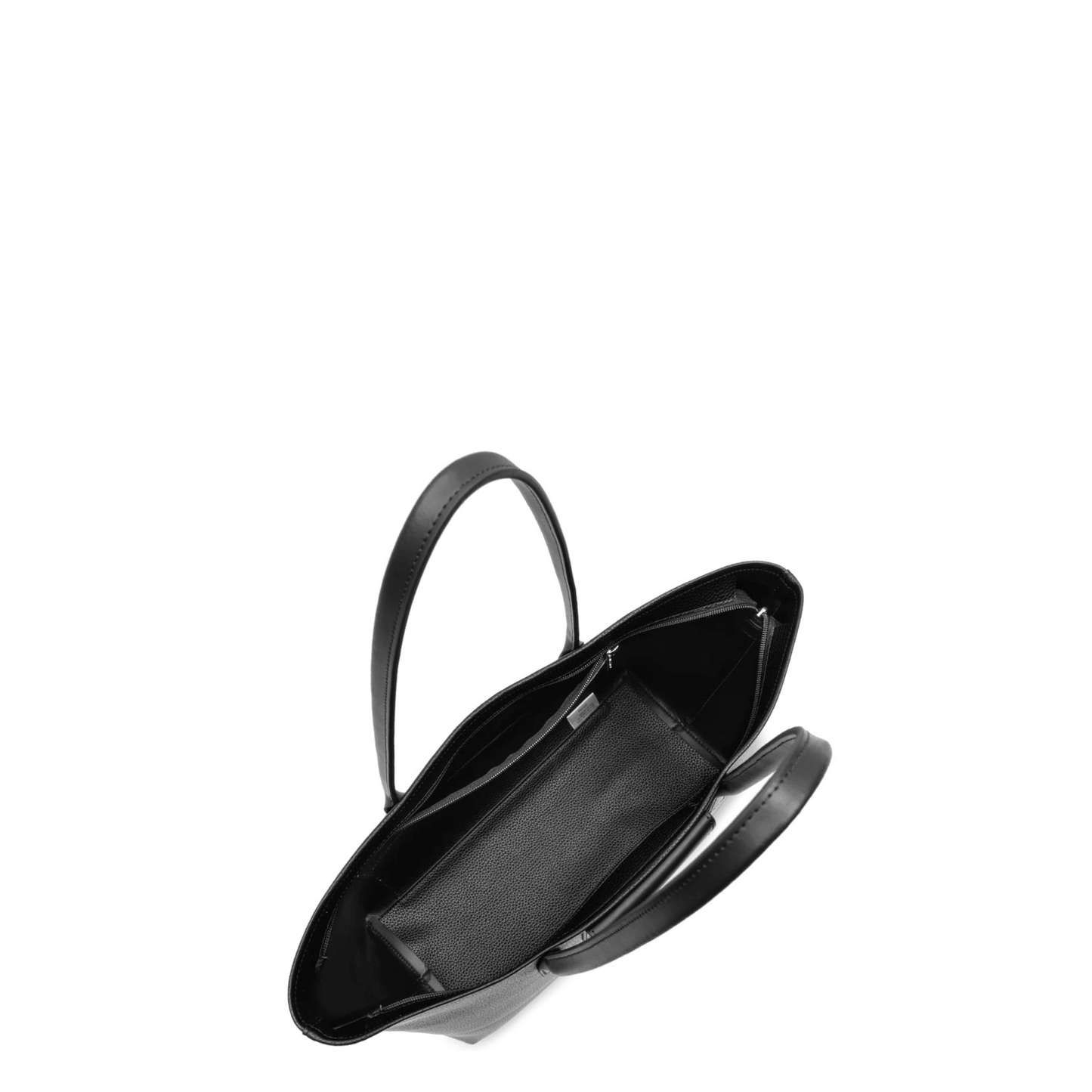 Intérieur du sac cabas LANCASTER Maya Double KBA 517-103 Noir avec poche zippée