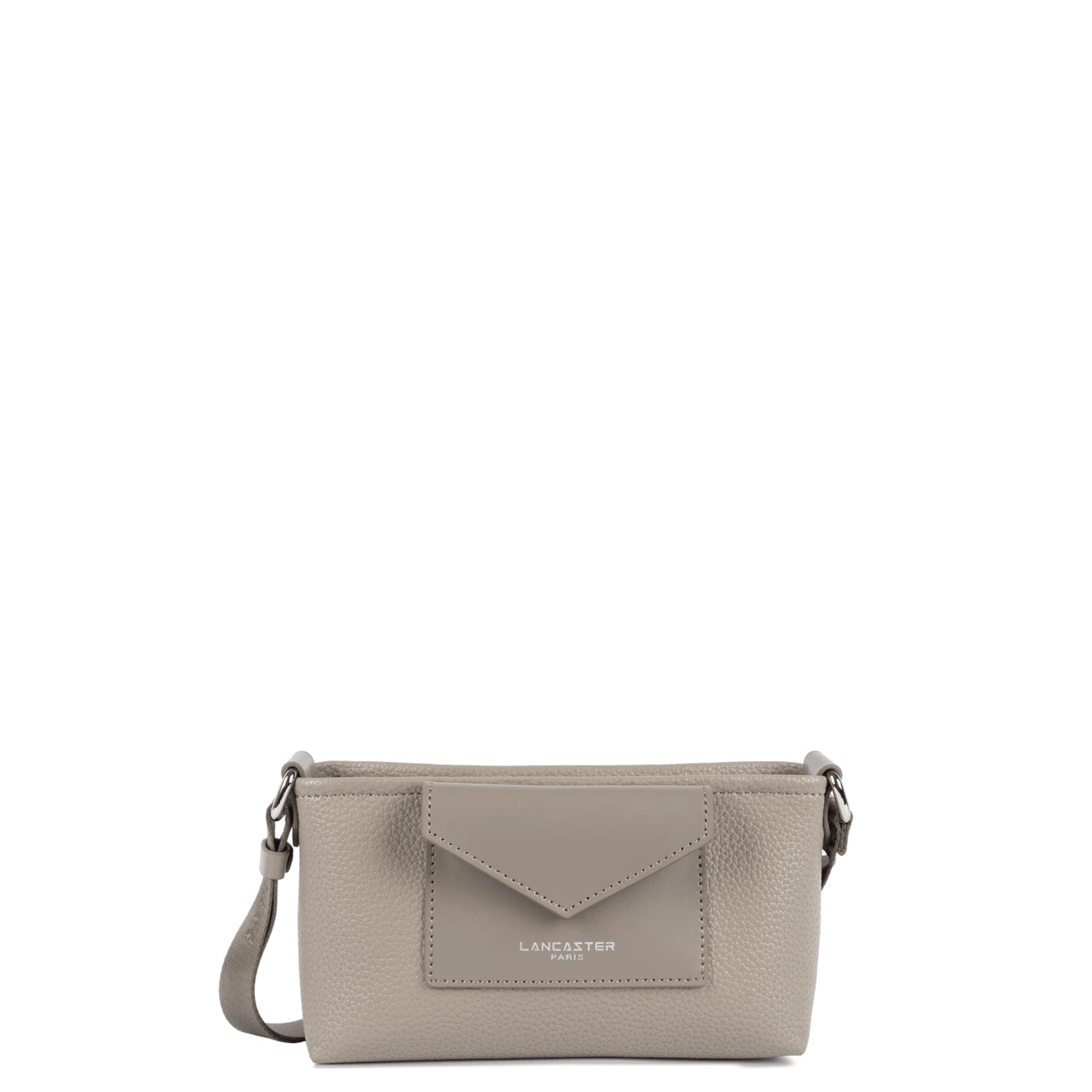 Sac bandoulière LANCASTER Maya Double KBA 517-104 Galet Foncé vue de face