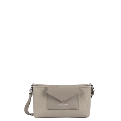 Sac bandoulière LANCASTER Maya Double KBA 517-104 Galet Foncé vue de face