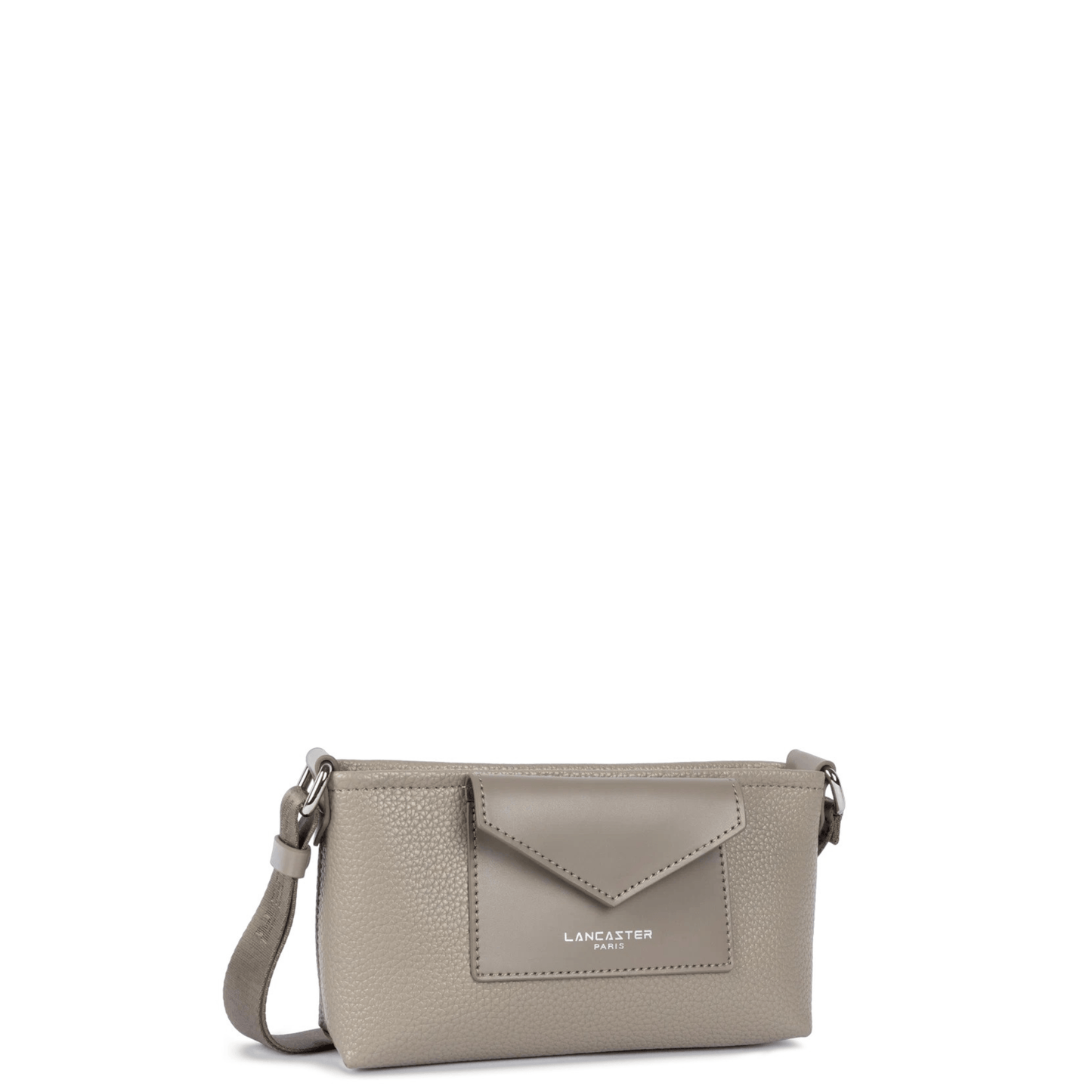Pochette LANCASTER Maya Double KBA 517-104 Galet Foncé vue trois-quarts