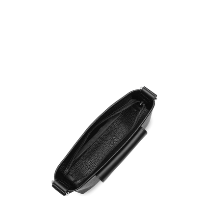 Intérieur du sac bandoulière LANCASTER Maya Double KBA 517-104 Noir avec poche zippée