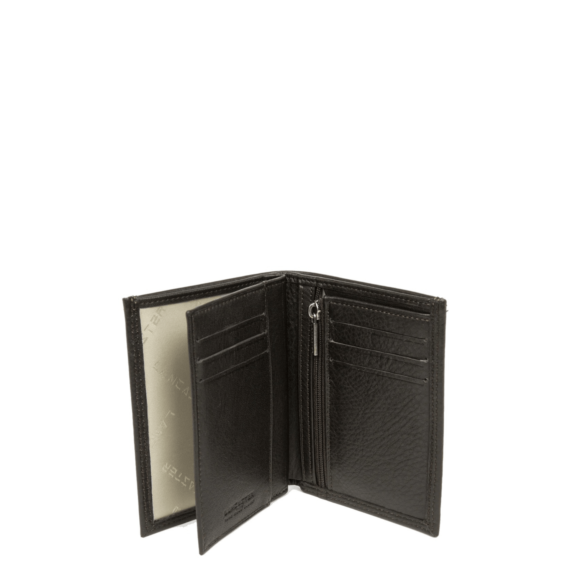 Intérieur portefeuille homme LANCASTER Soft Vintage 120-12 Marron avec porte-monnaie zippé et emplacements cartes
