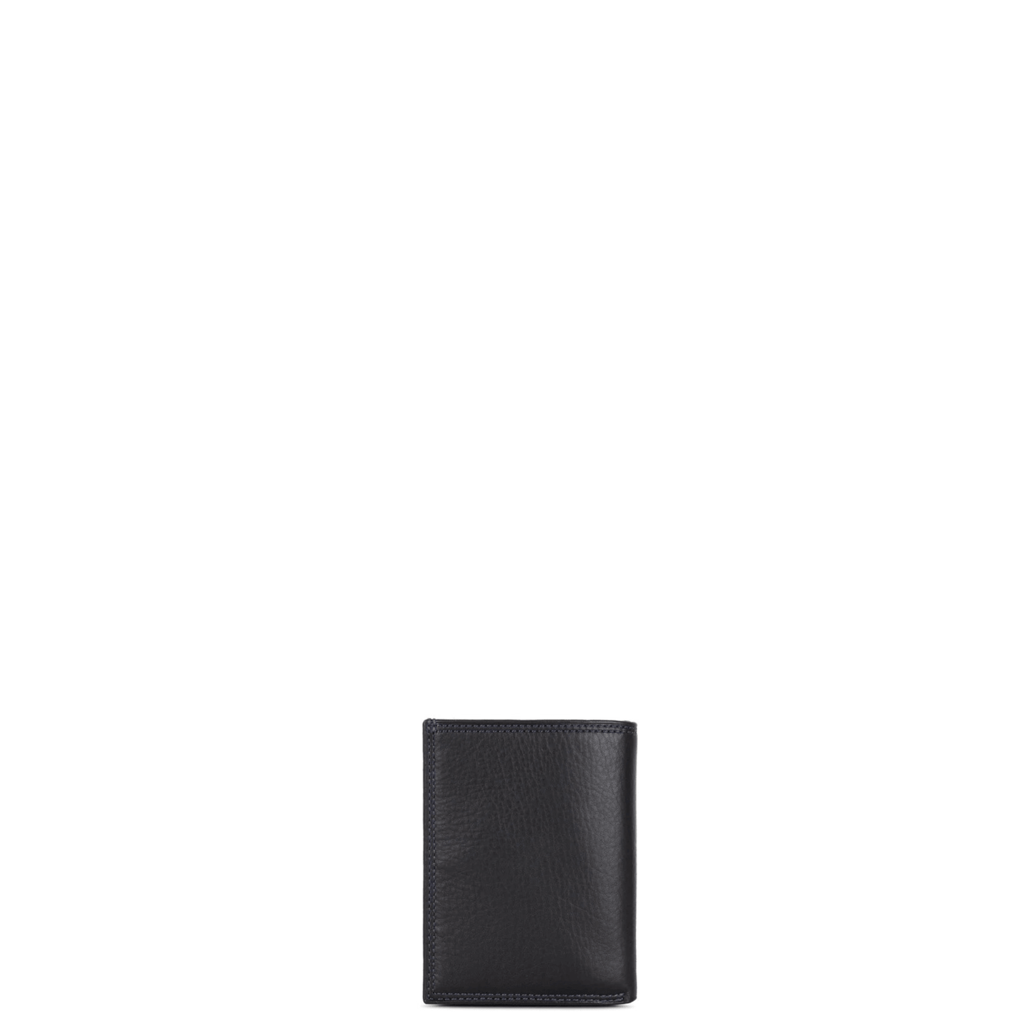Dos portefeuille homme LANCASTER Soft Vintage 120-12 noir en cuir avec coutures bleues