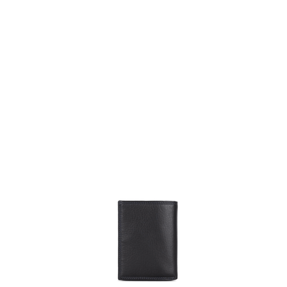 Dos portefeuille homme LANCASTER Soft Vintage 120-12 noir en cuir avec coutures bleues