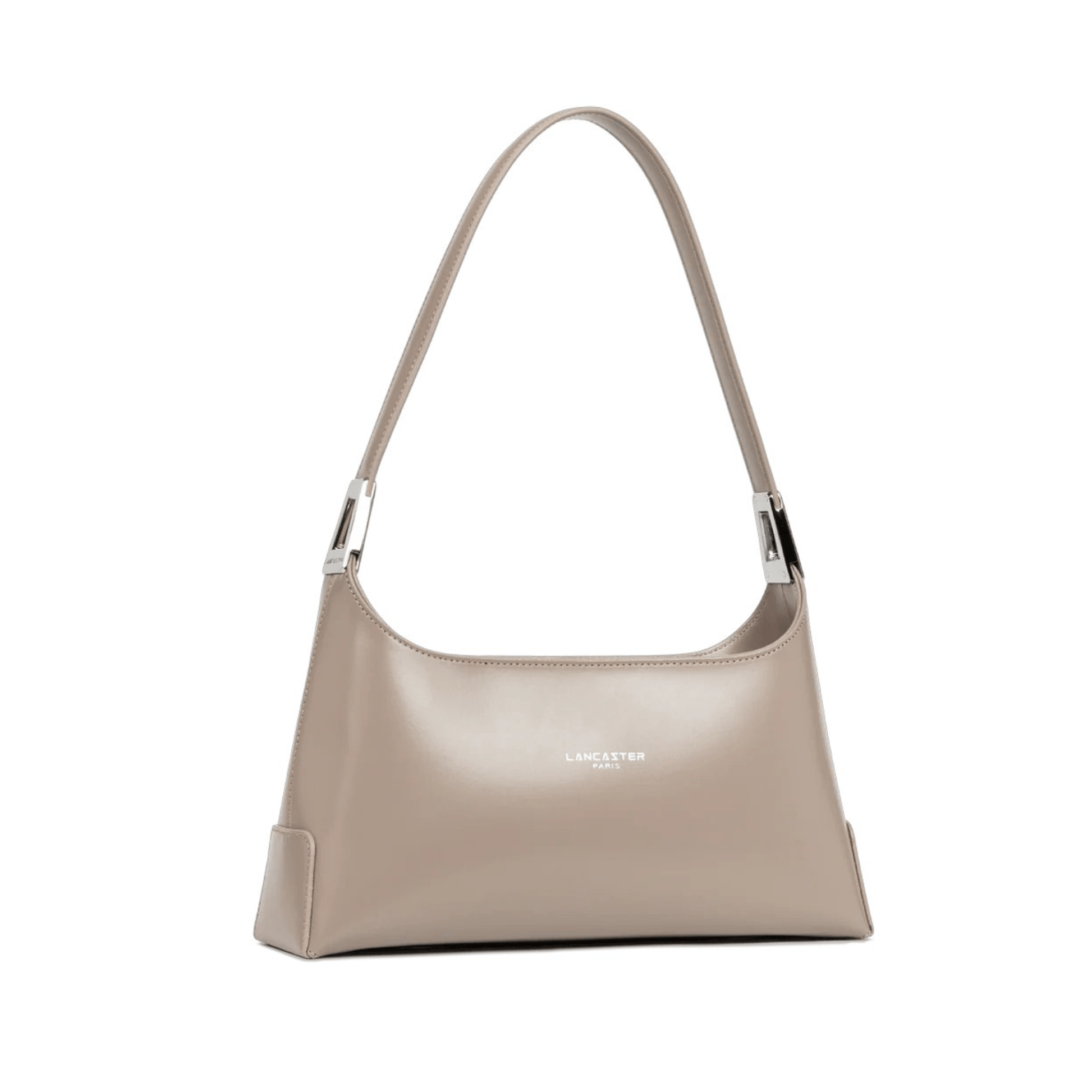 Sac Lancaster Suave Ace Galet Foncé en cuir lisse vu de trois quarts.