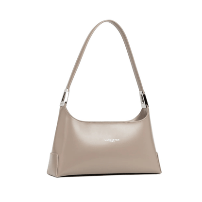 Sac Lancaster Suave Ace Galet Foncé en cuir lisse vu de trois quarts.