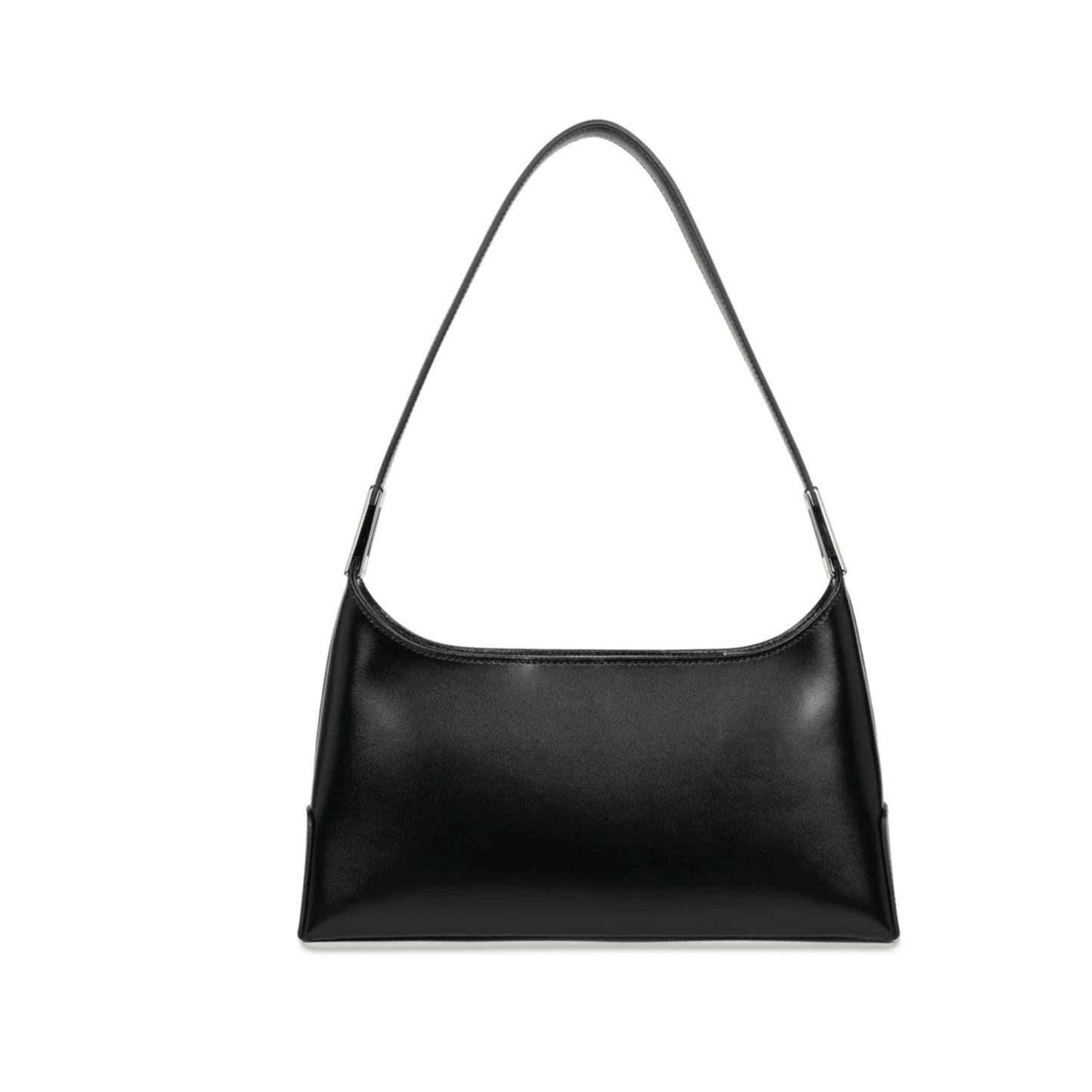 Dos du sac porté épaule Lancaster Suave Ace noir en cuir de vachette lisse.