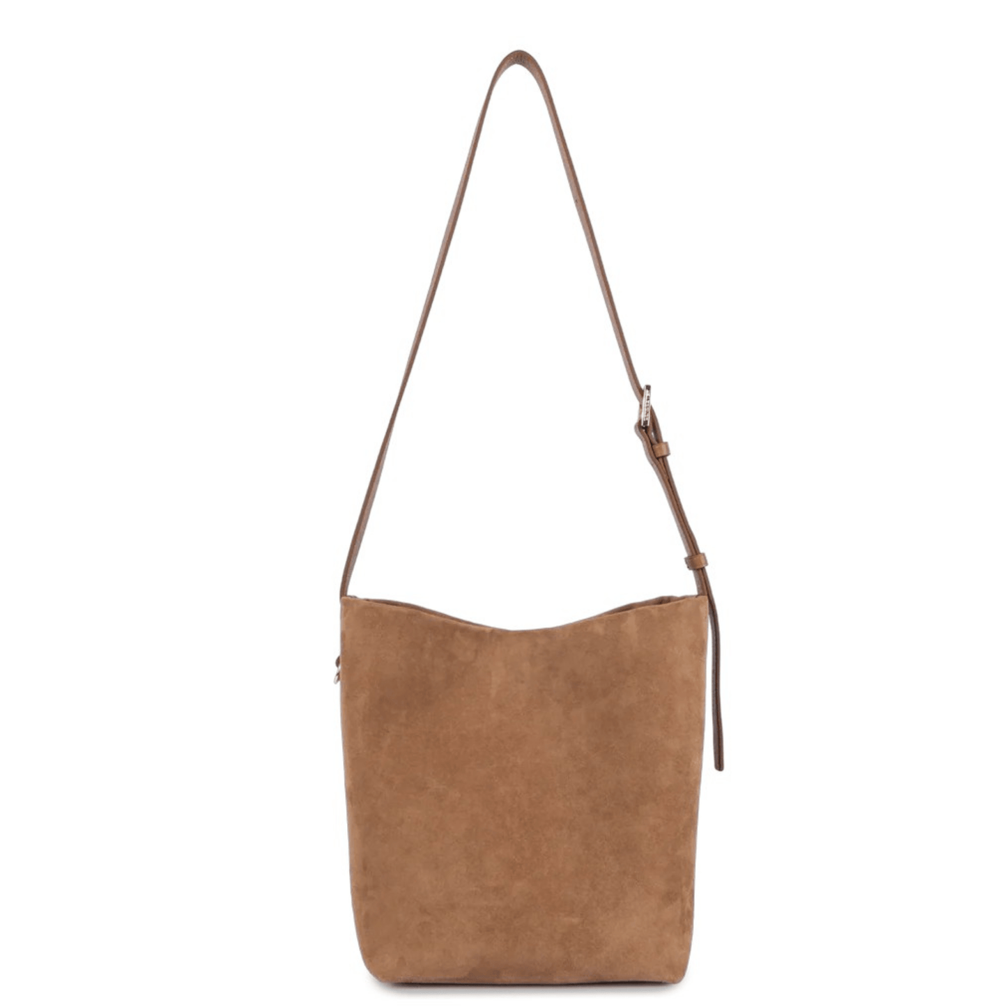 Dos du sac seau Lancaster Suède Camel avec bandoulière réglable.