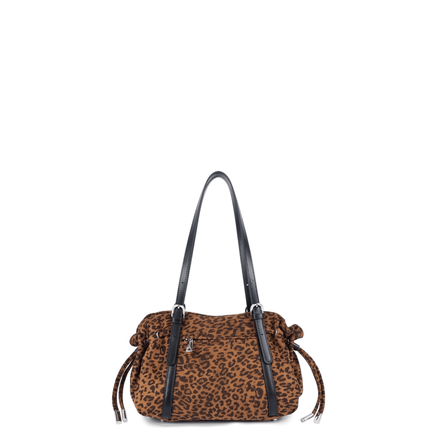Dos du sac LANCASTER Velvet Emma 518-096 Camel Léopard avec poche extérieure zippée