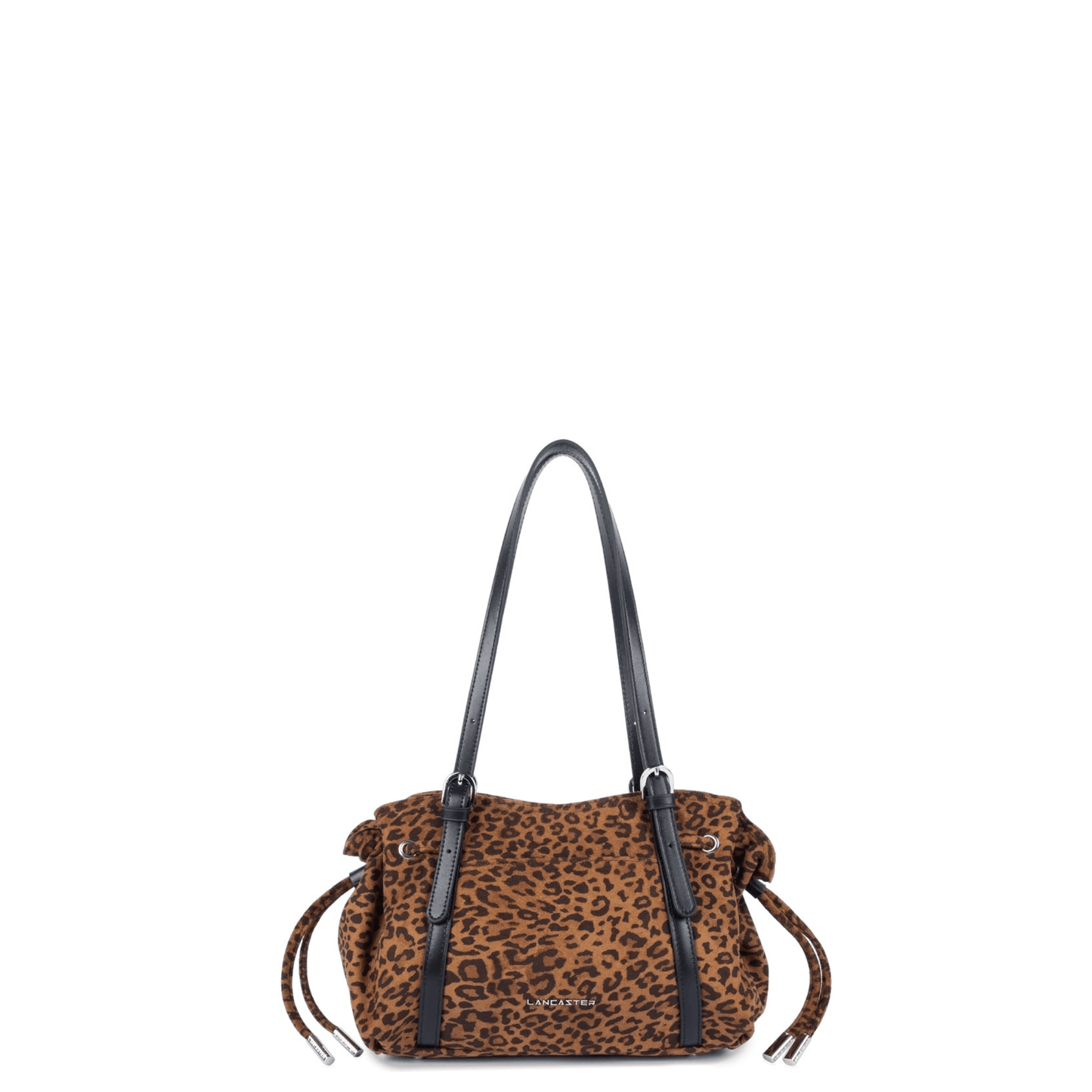 Sac épaule LANCASTER Velvet Emma 518-096 Camel Léopard vue de face