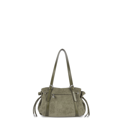 Dos du sac LANCASTER Velvet Emma 518-096 Kaki Foncé avec poche zippée