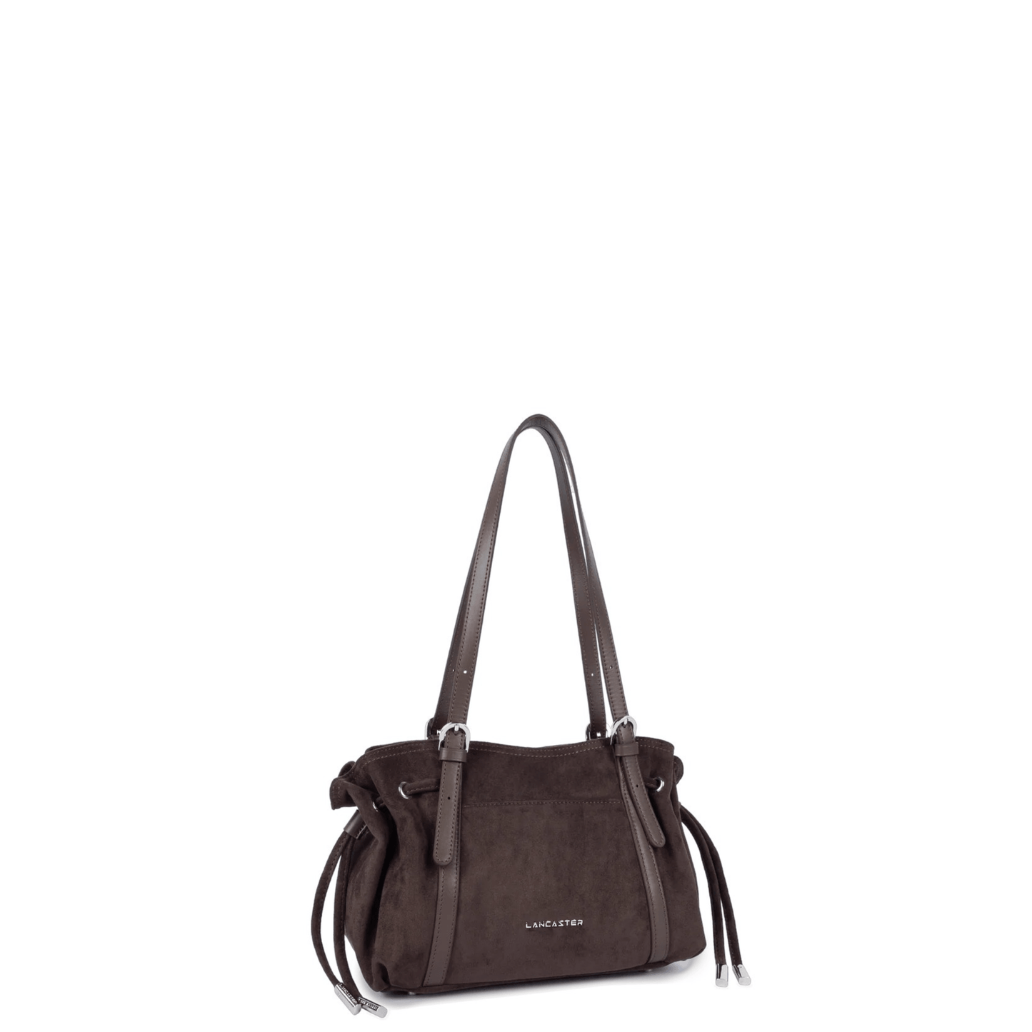Sac LANCASTER Velvet Emma 518-096 Marron vue trois-quarts avec longues anses