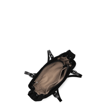 Intérieur du sac LANCASTER Velvet Emma 518-096 Noir avec poches de rangement