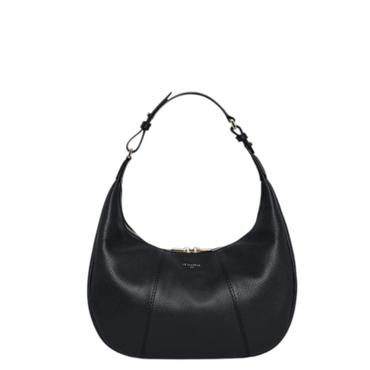 Sac hobo Le Tanneur TJET1402N01 noir avec petite bandoulière pour porté épaule