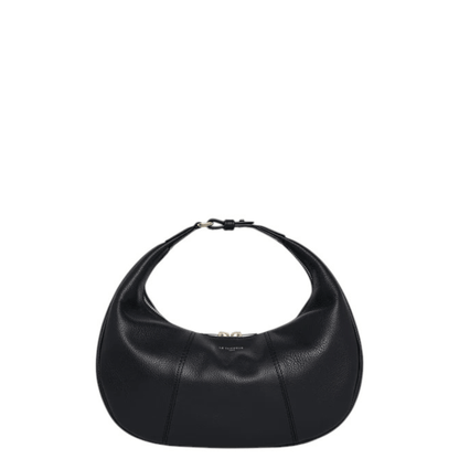 Sac hobo Le Tanneur TJET1402N01 noir en cuir grainé vue de face