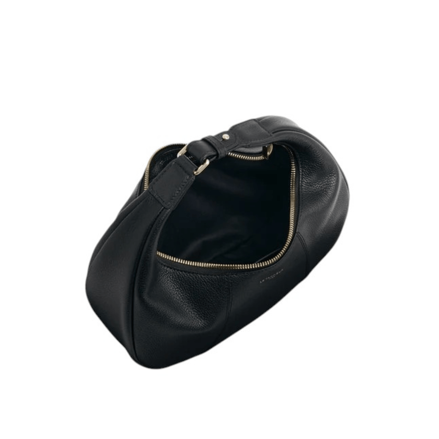 Intérieur du sac hobo Le Tanneur TJET1402N01 noir avec fermeture zippée
