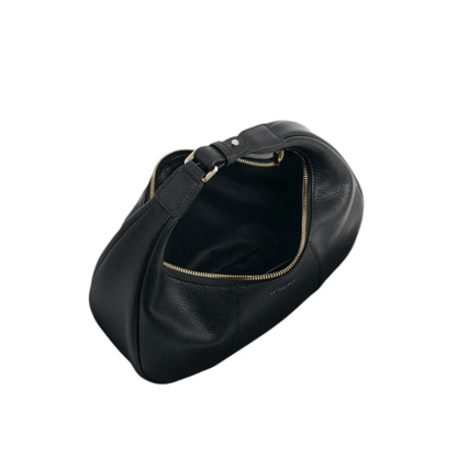 Intérieur du sac hobo Le Tanneur TJET1402N01 noir avec fermeture zippée